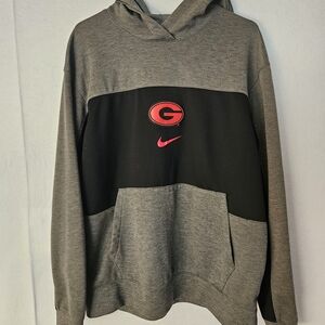 Gray and Black Nike Men's Hoodie
